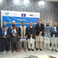Group Photo of Media briefing on state of budget transparency in Pakistan-district Bannu