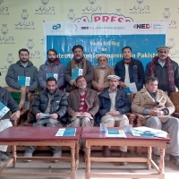Group photo of Media briefing on state of budget transparency in Pakistan-District Chitral